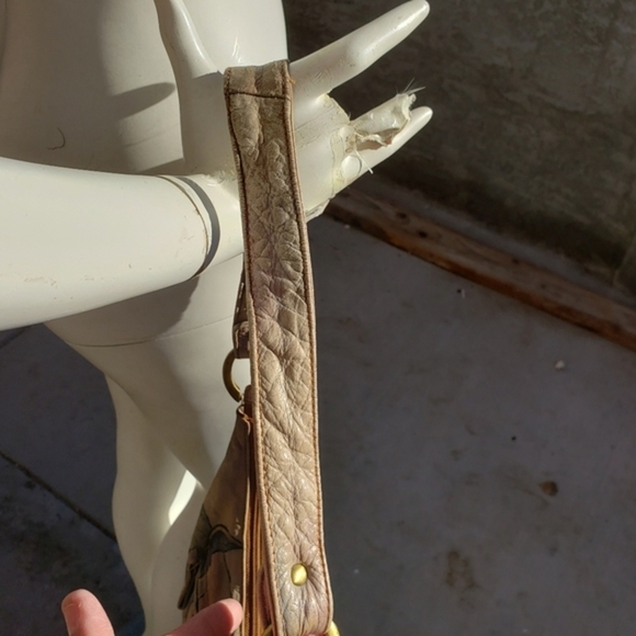 Magnifique abstract leather hand‎ painted shoulder ba - Picture 7 of 16